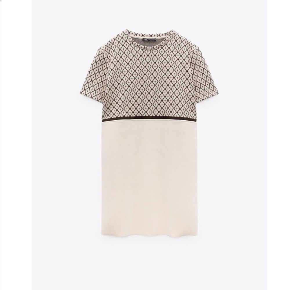 ZARA COMBINATION JACQUARD DRESS
